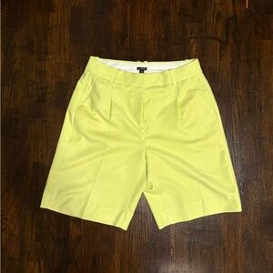 Size 6 chartreuse Bermuda shorts. NWT